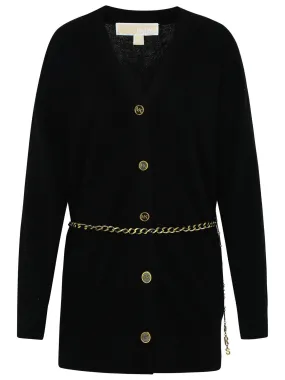 Michael Michael Kors Logo Buttoned Knit Cardigan