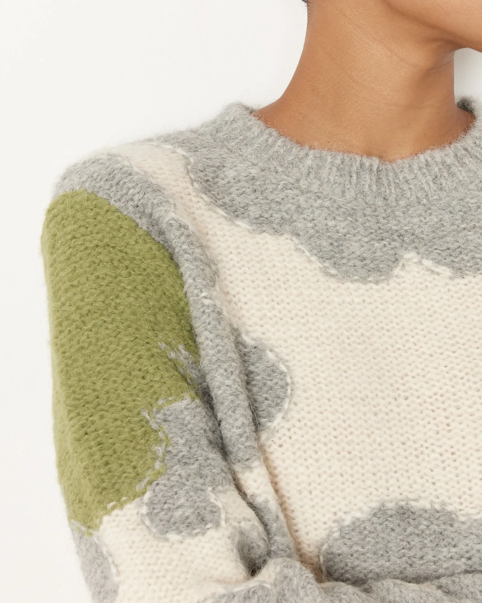 Mid Century Motif Intarsia Jumper