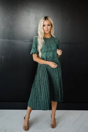 Milly Hunter Green Midi Dress