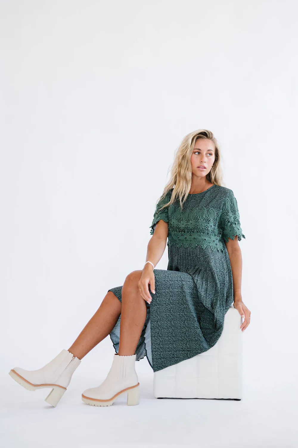 Milly Hunter Green Midi Dress