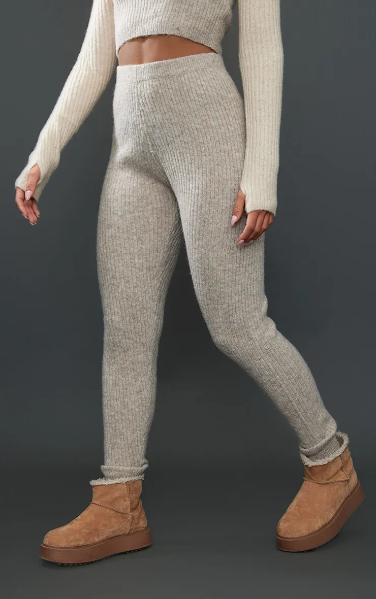 Mocha Luxe Rib Knit Leggings | Knitwear