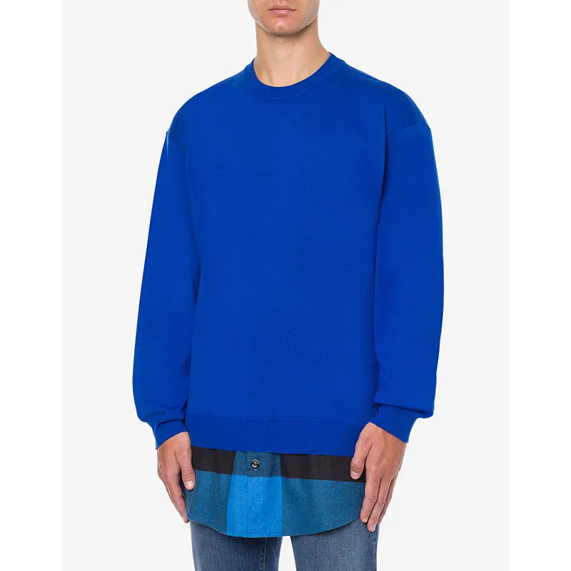 Moschino  |Crew Neck Pullovers Other Plaid Patterns Wool Street Style