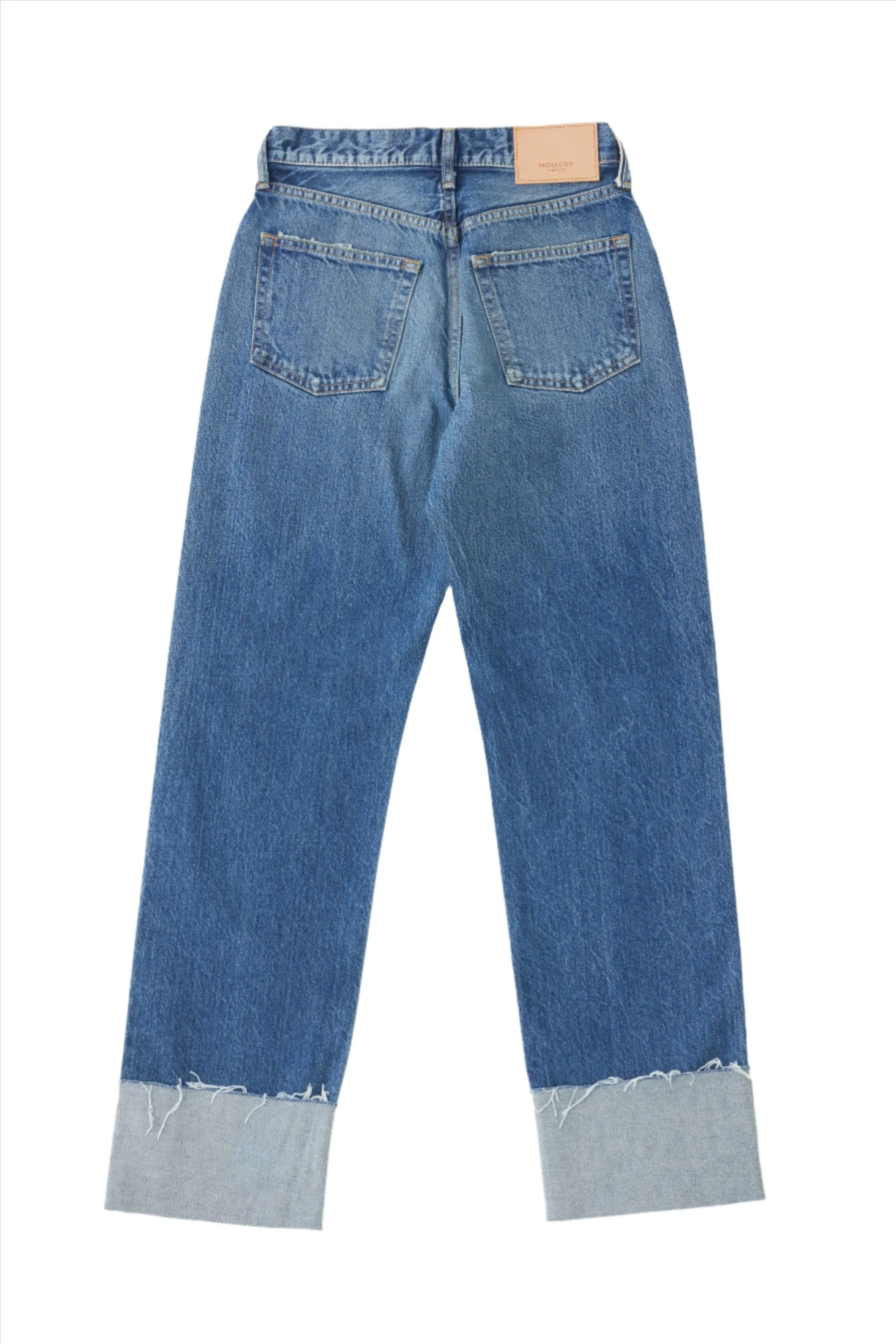 Moussy Vintage Bardmoor Wide Straight Jeans in Blue