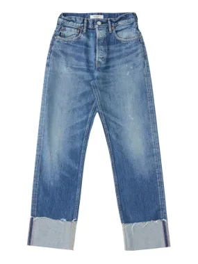 Moussy Vintage Bardmoor Wide Straight Jeans in Blue