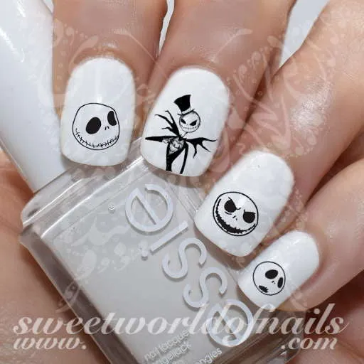 Nightmare Before Christmas Nail Art Jack Skellington Decals