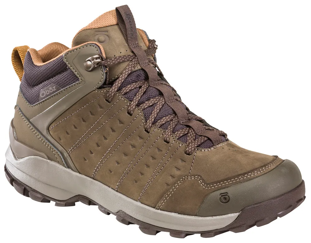 Oboz Mens Sypes Mid Waterproof Boots- Cedar Brown