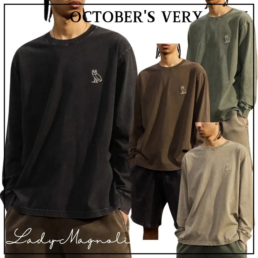 OCTOBERS VERY OWN  |Crew Neck Pullovers Street Style Tie-dye Long Sleeves Plain