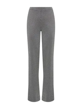 Pantalone ampio in tessuto Eco Jacquard - Fant.Nero