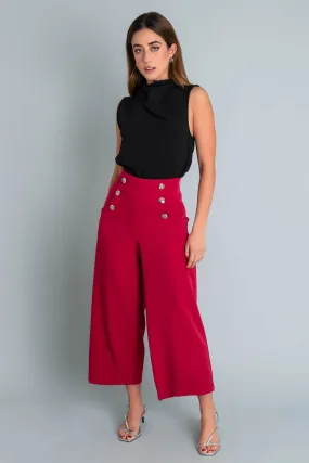 Pantalón marinero cropped flare fit