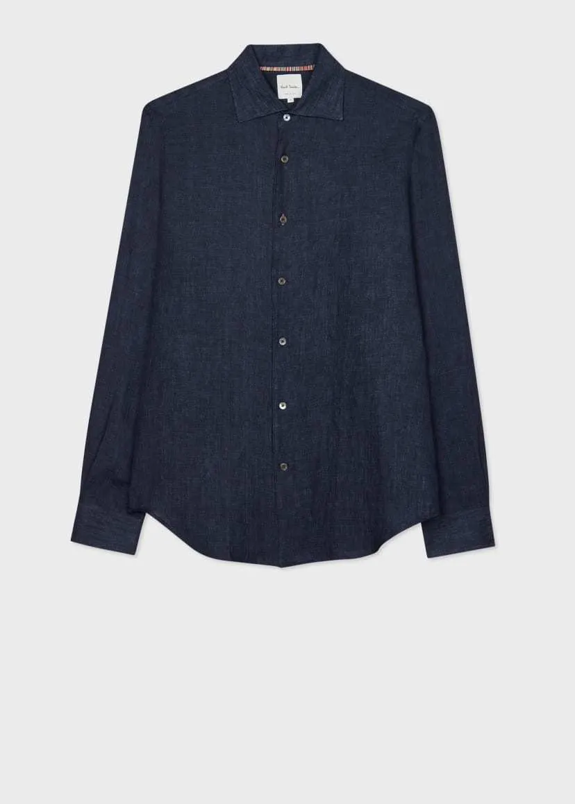 Paul Smith  |Linen Long Sleeves Plain Shirts