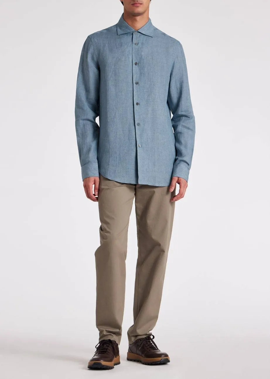 Paul Smith  |Linen Long Sleeves Plain Shirts