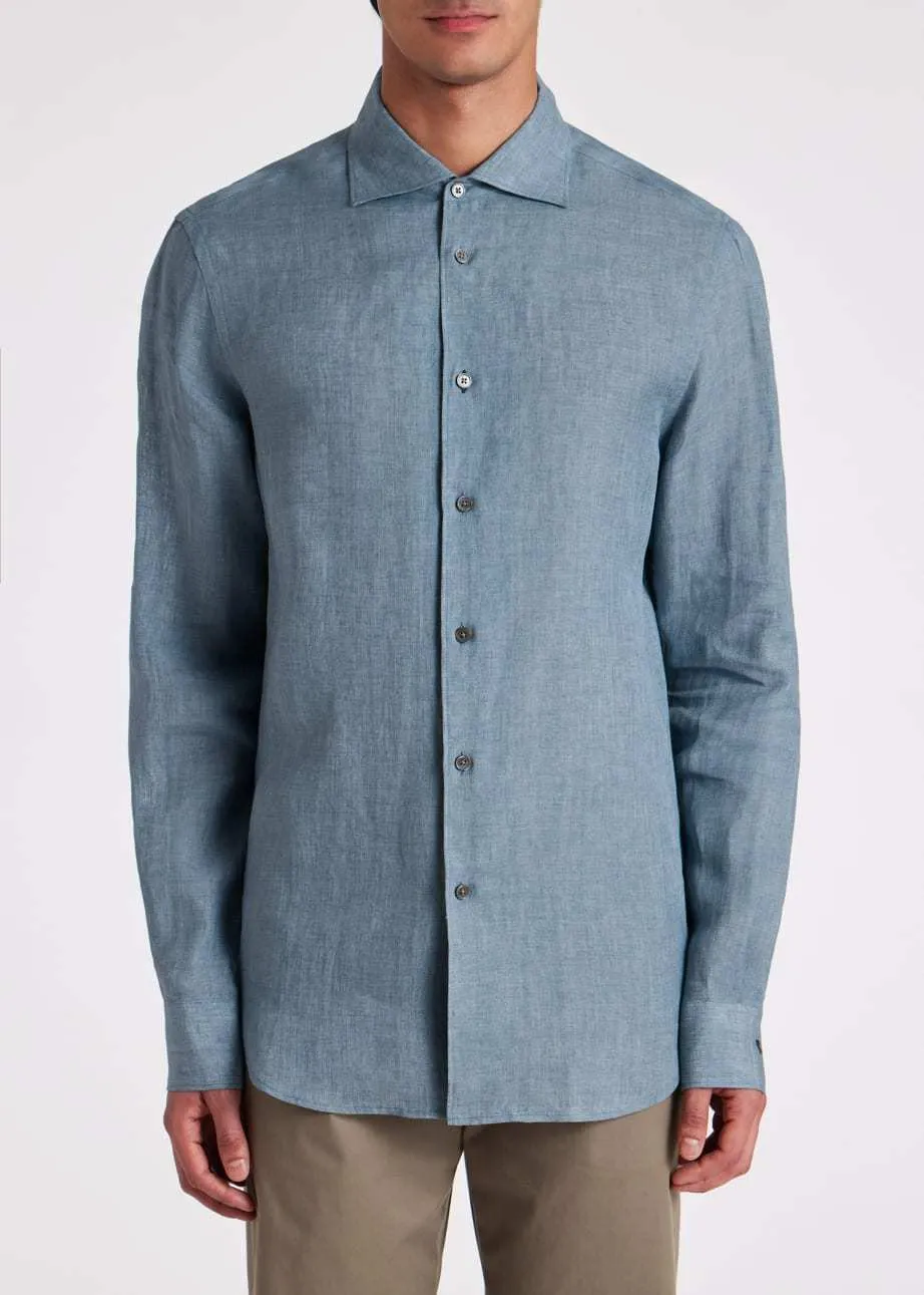 Paul Smith  |Linen Long Sleeves Plain Shirts