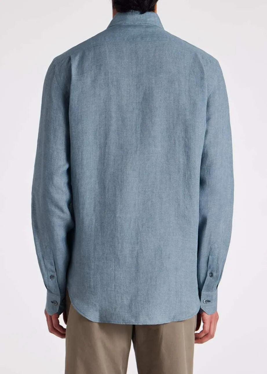 Paul Smith  |Linen Long Sleeves Plain Shirts