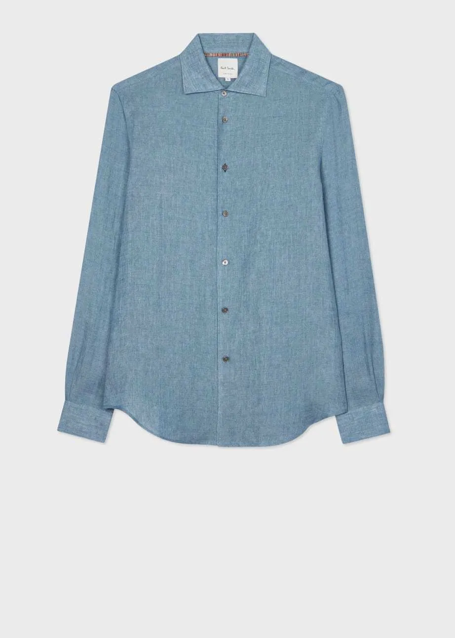 Paul Smith  |Linen Long Sleeves Plain Shirts