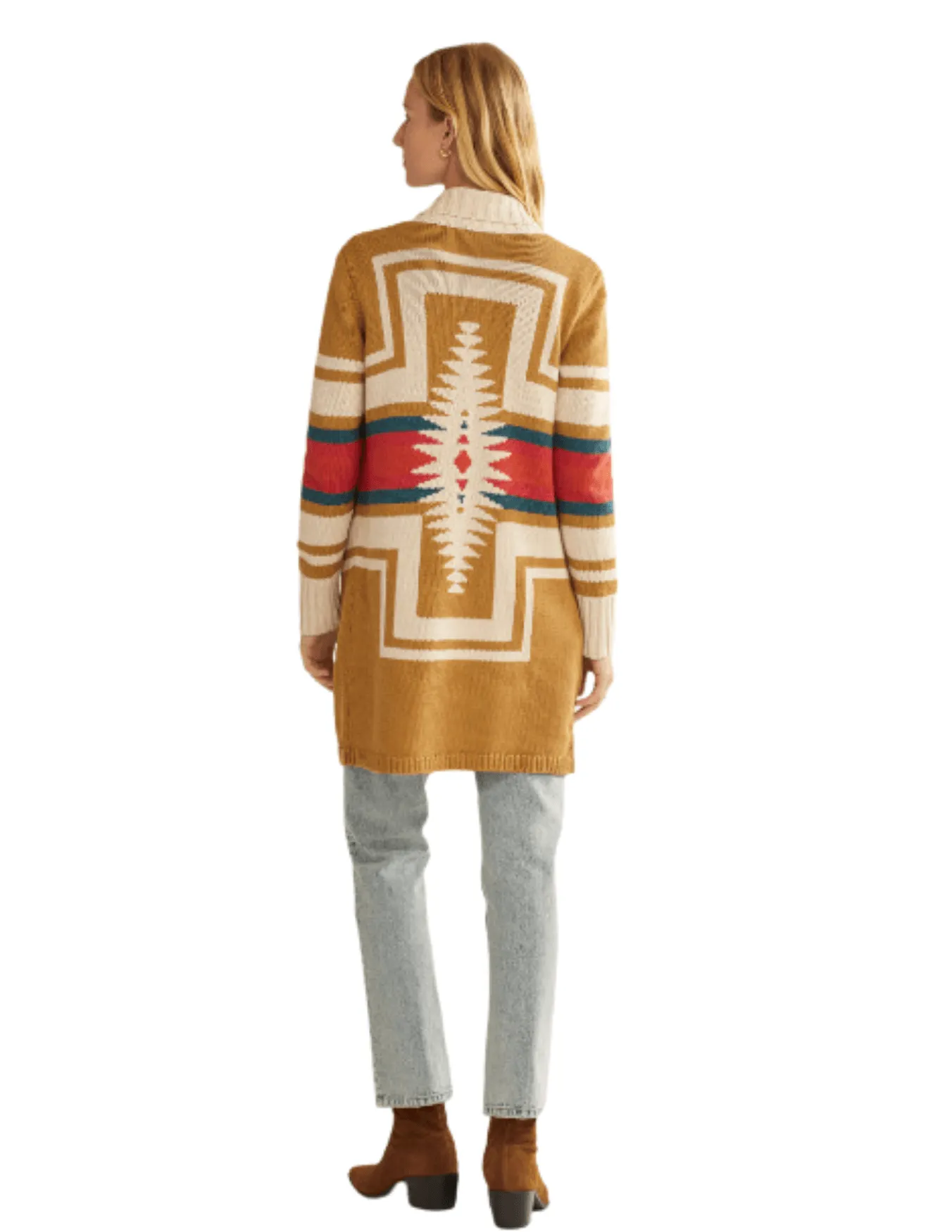 Pendleton Womens Harding Open Front Bronze Cardigan