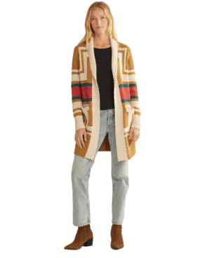 Pendleton Womens Harding Open Front Bronze Cardigan