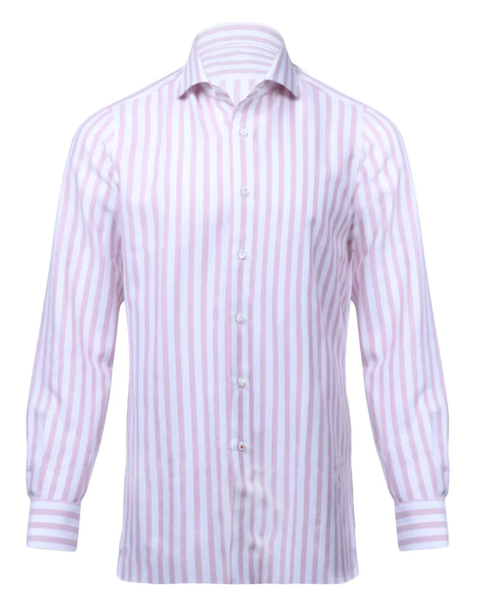 Pink and White Striped Dress Shirt