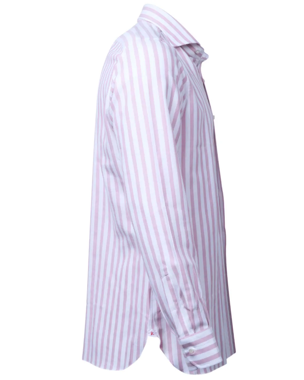 Pink and White Striped Dress Shirt