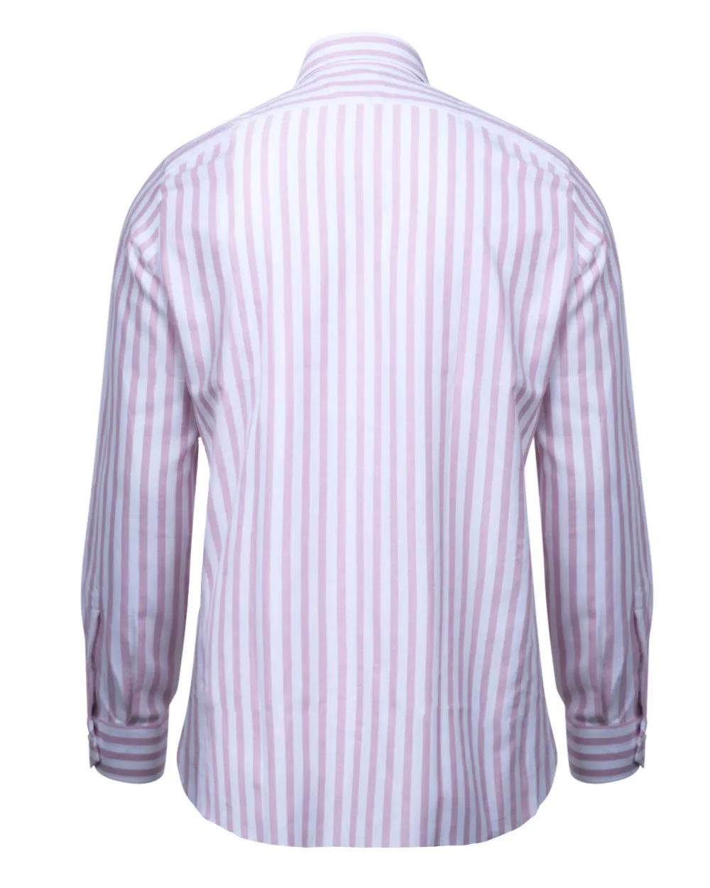 Pink and White Striped Dress Shirt