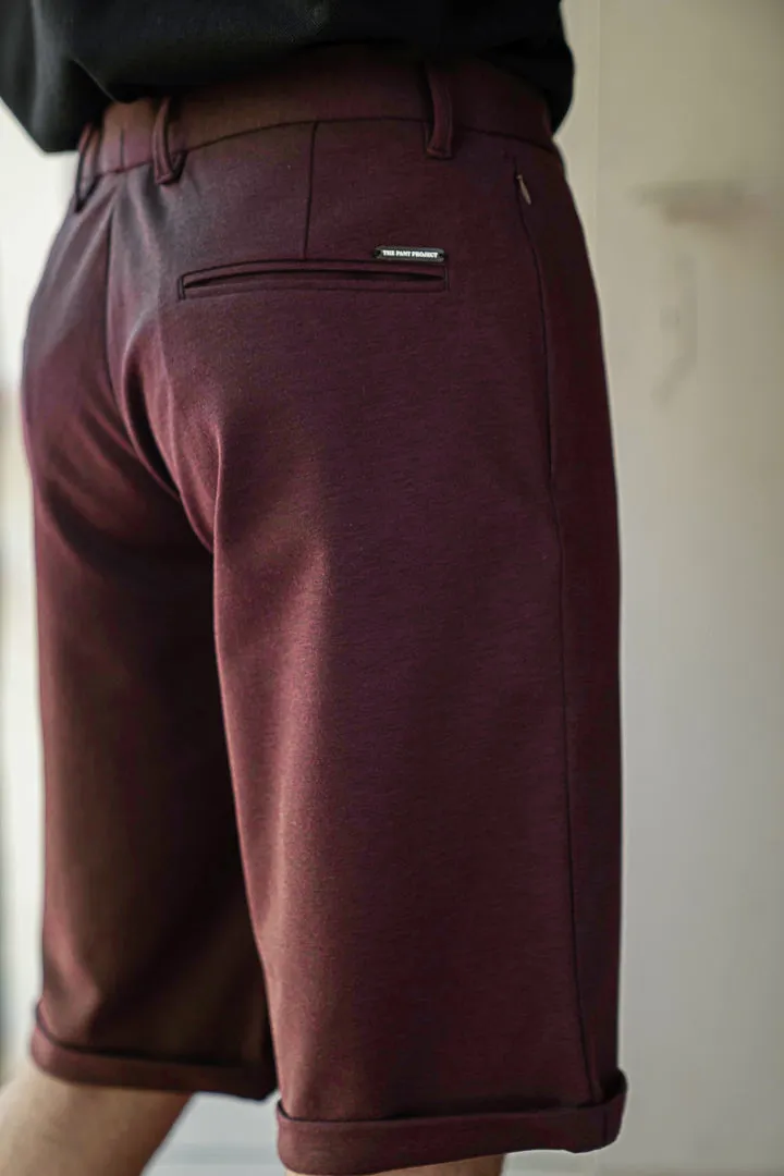 Plum Wine Power-Stretch Chino Shorts