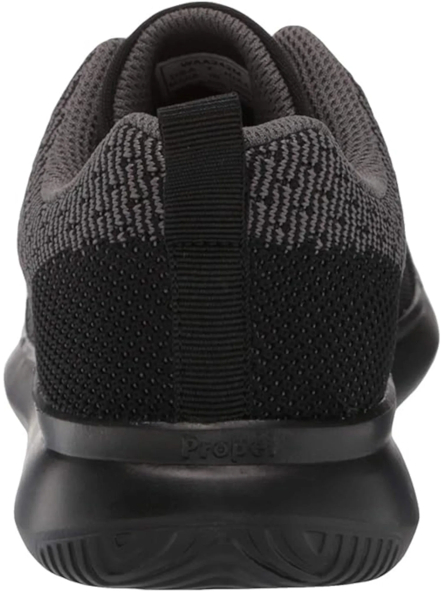 PROPET Womens Black Mixed Knit Cushioned Back Pull-Tab Arch Support Removable Insole Travelbound Tracer Round Toe Wedge Lace-Up 