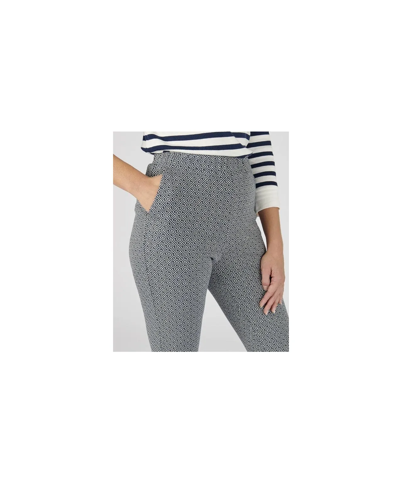 Pull-on Jacquard Trousers