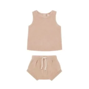 Quincy Mae - Terry Tank & Short Set - Blush