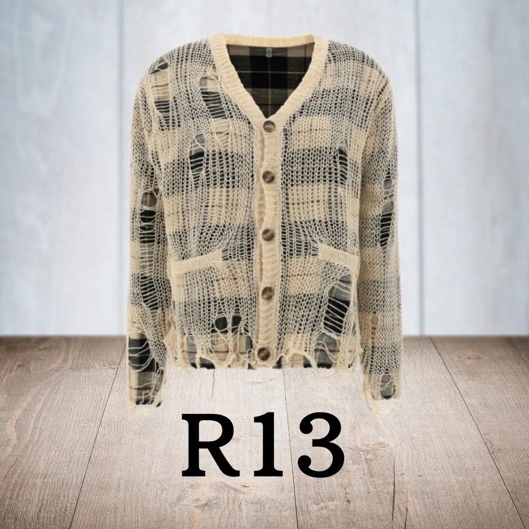 R13  |Casual Style Long Sleeves Cotton Cardigans