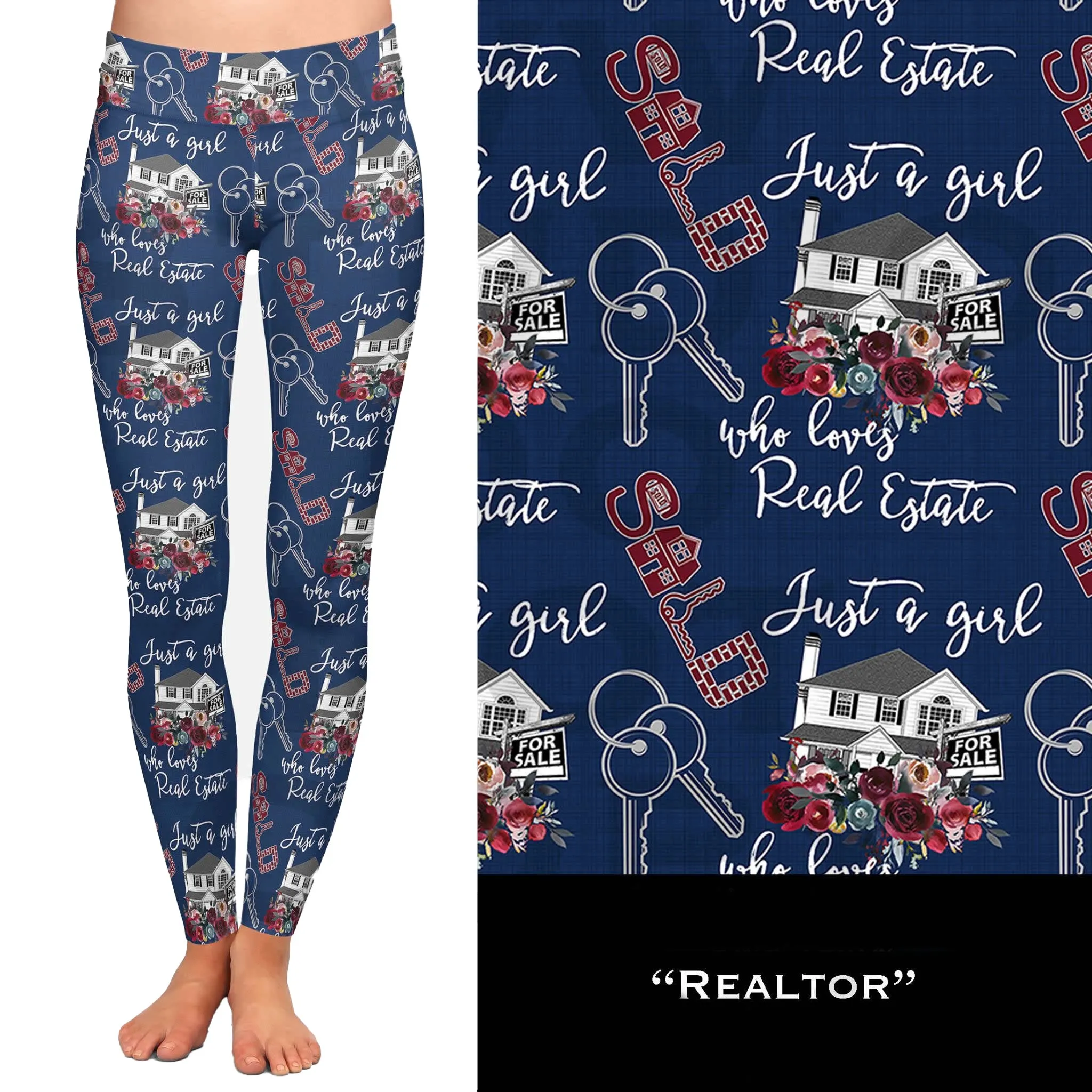 Realtor Real Estate Blue Soft Leggings