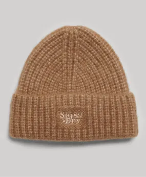 Rib Knit Beanie Hat | Toasted Coconut Brown