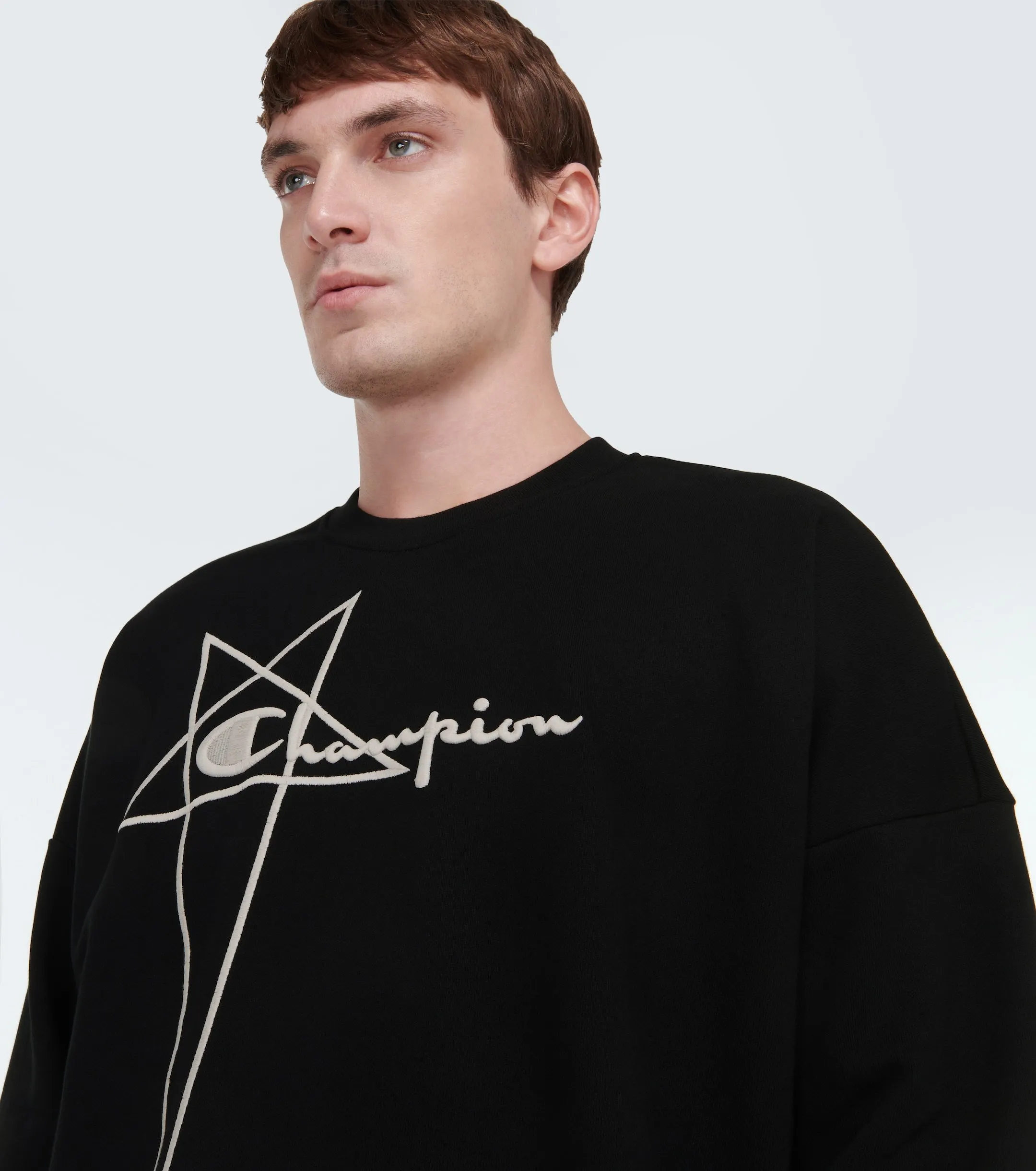 RICK OWENS  |Crew Neck Pullovers Monogram Unisex Blended Fabrics