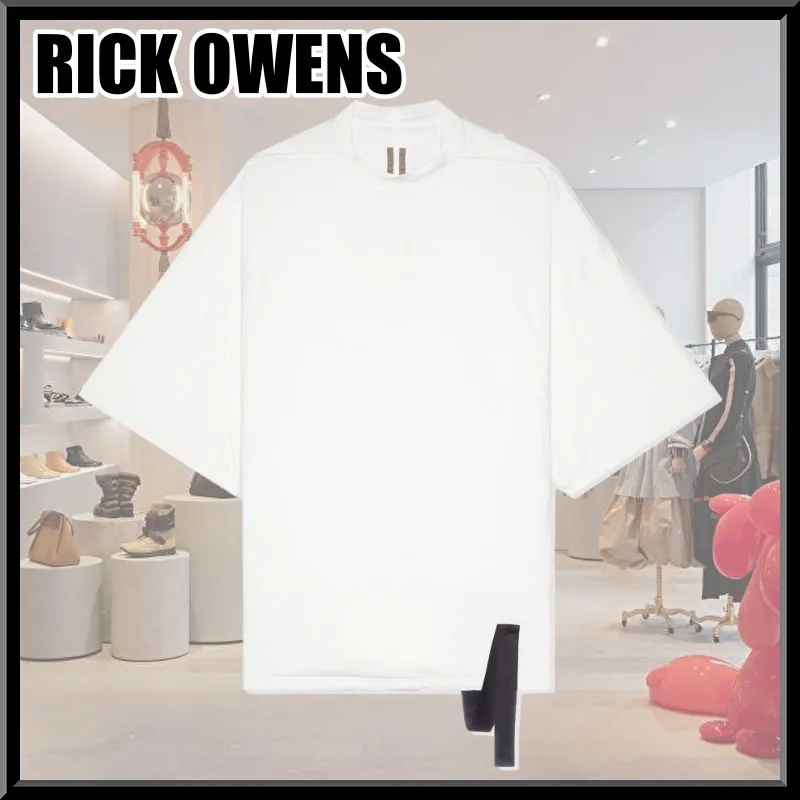 RICK OWENS  |Crew Neck Pullovers Unisex Street Style Plain Short Sleeves