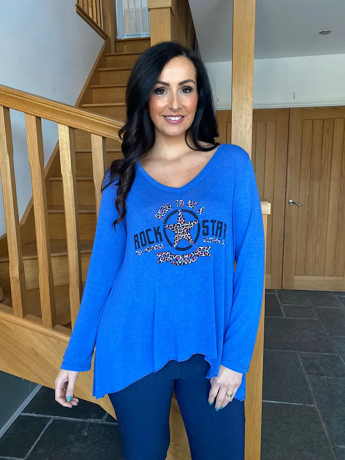 Royal Blue Rock Star Top Natalie