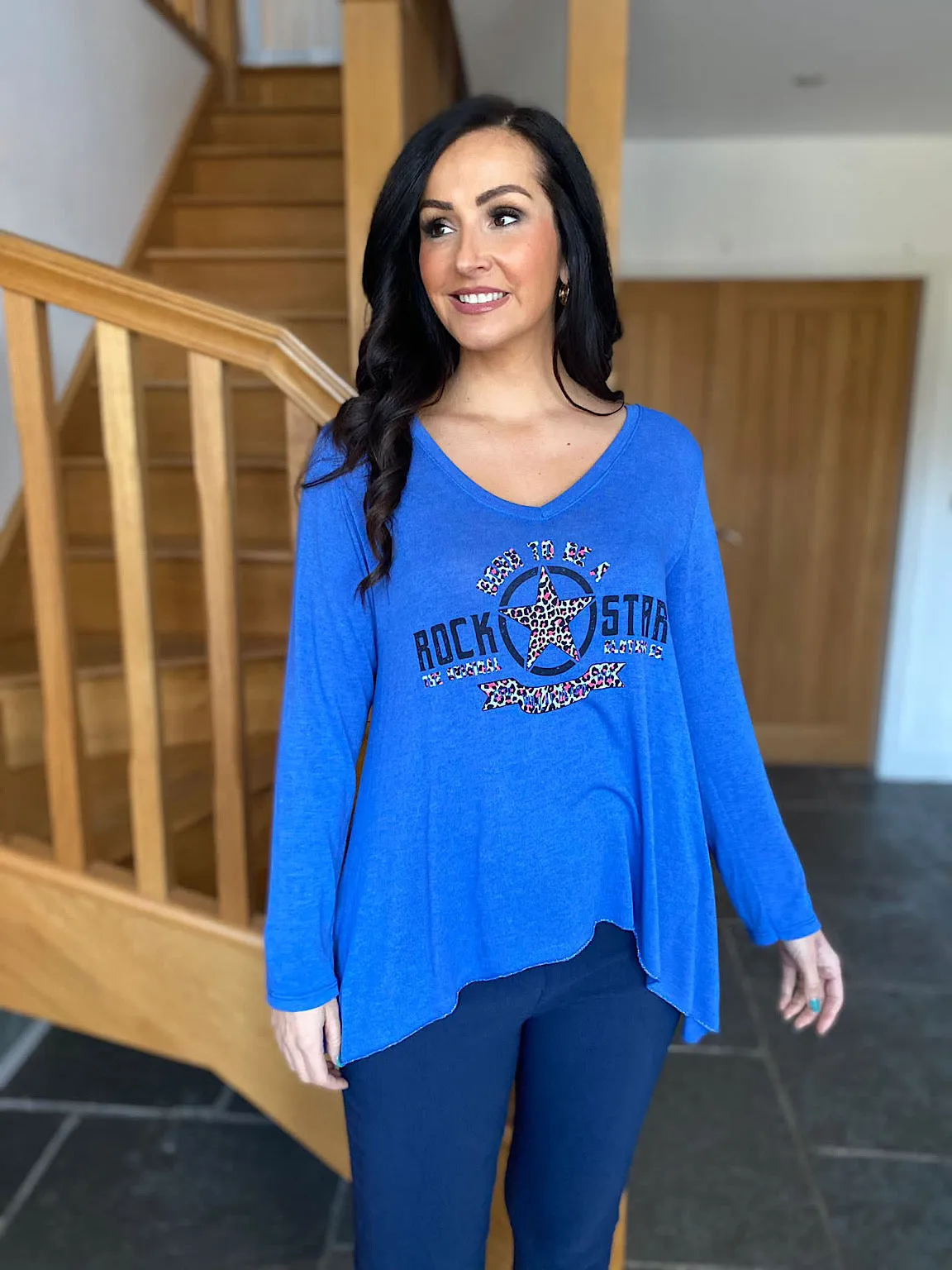 Royal Blue Rock Star Top Natalie