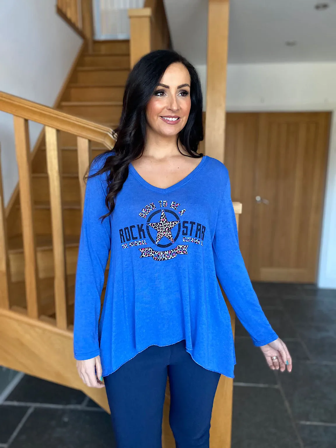 Royal Blue Rock Star Top Natalie