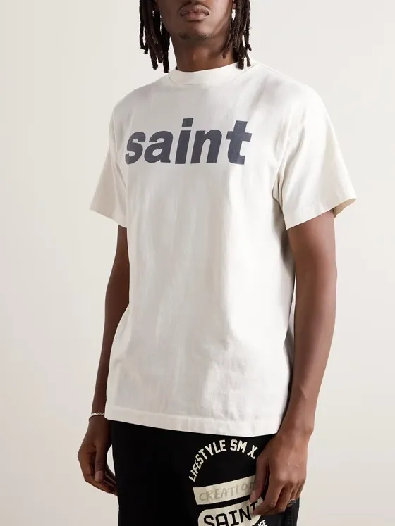 Saint Mxxxxxx  |Crew Neck Pullovers Unisex Street Style U-Neck Plain Cotton