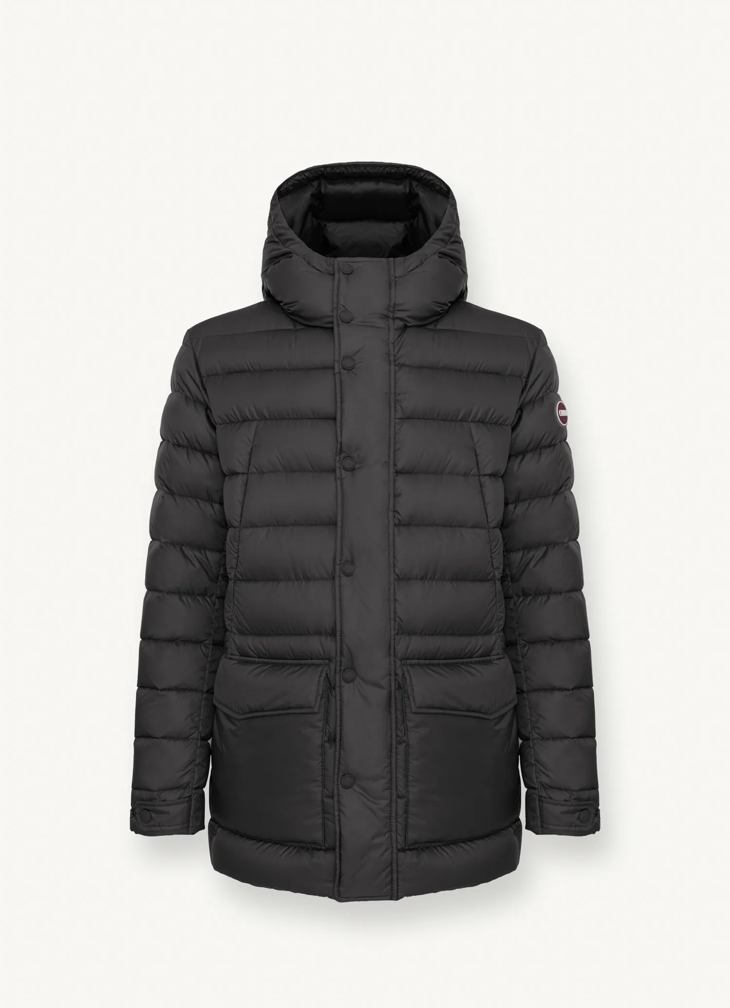 Sporty hooded down jacket-