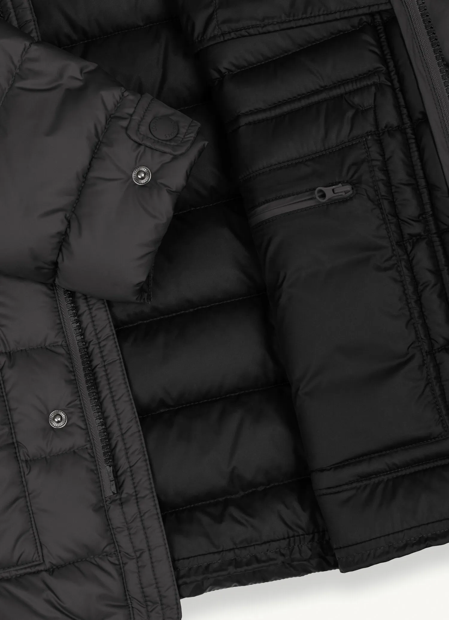 Sporty hooded down jacket-