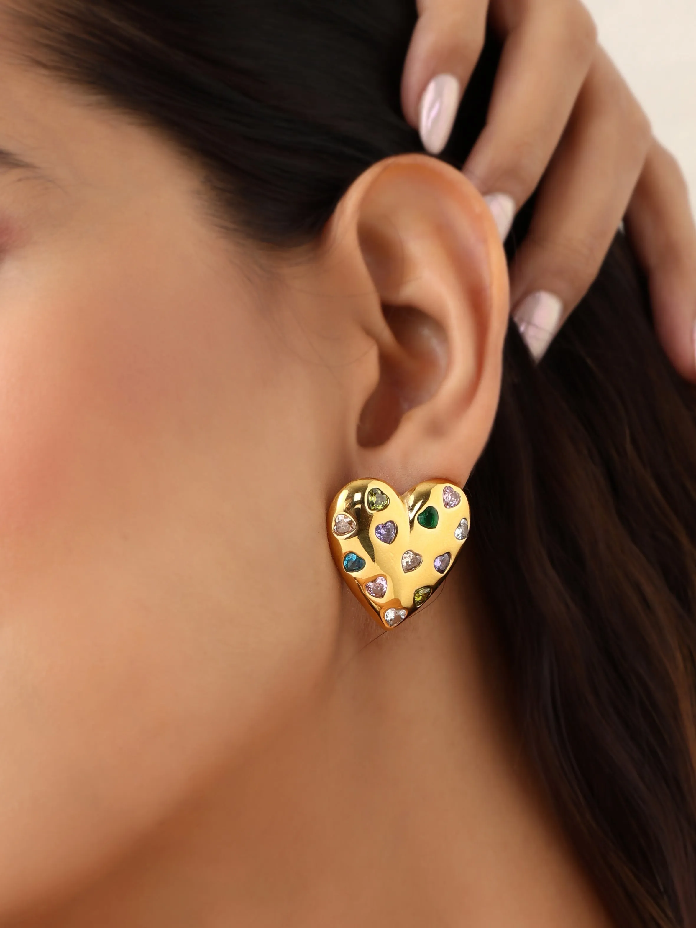 Statement Heart Studs