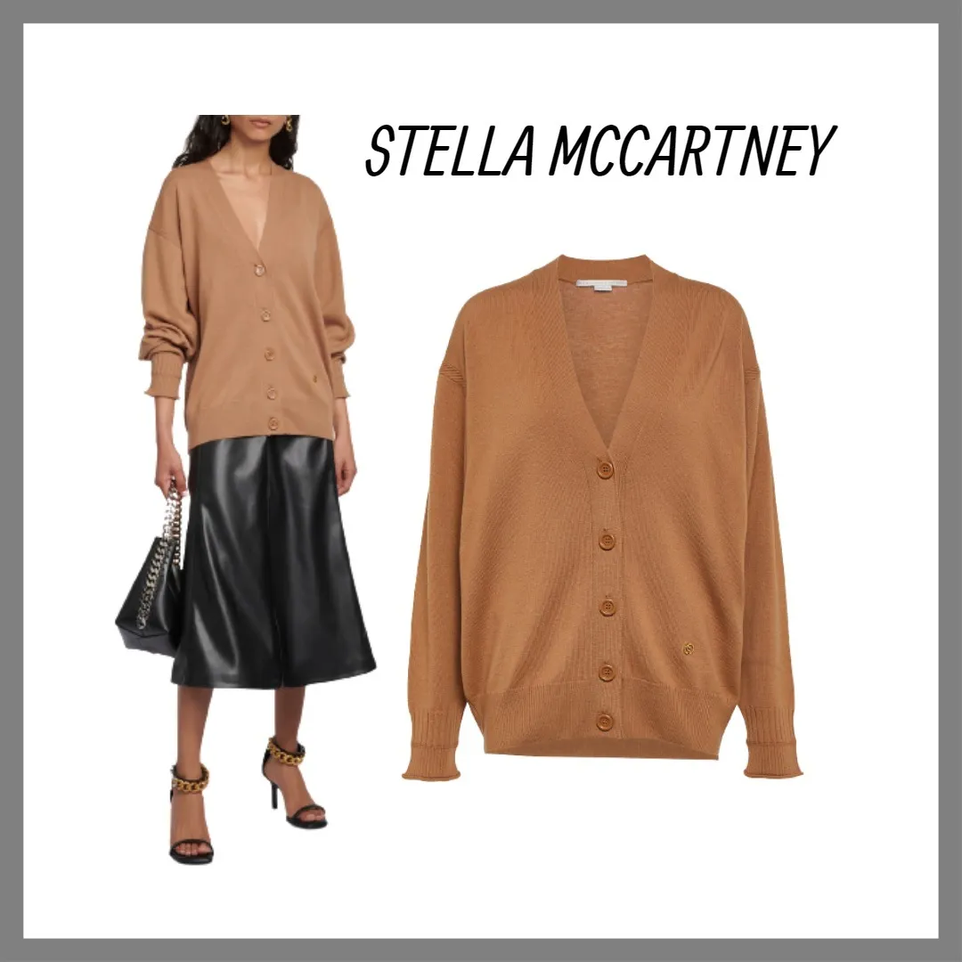 Stella McCartney  |Casual Style Wool Long Sleeves Plain Cardigans