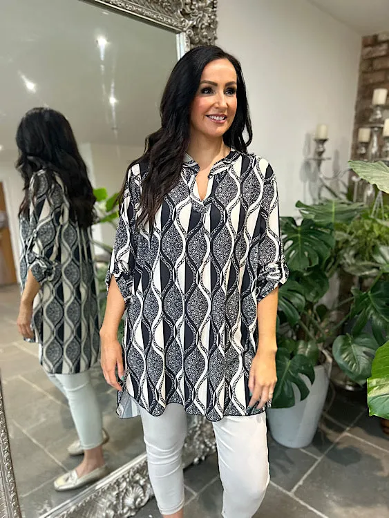 Stone Multi Pattern Blouse Gemma