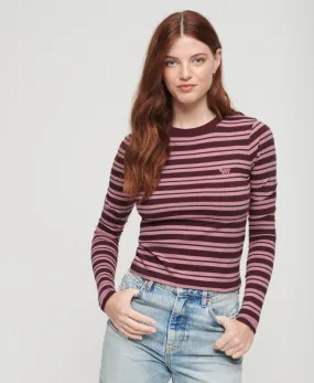 Stripe Long Sleeve Top | Lilac Pink Stripe