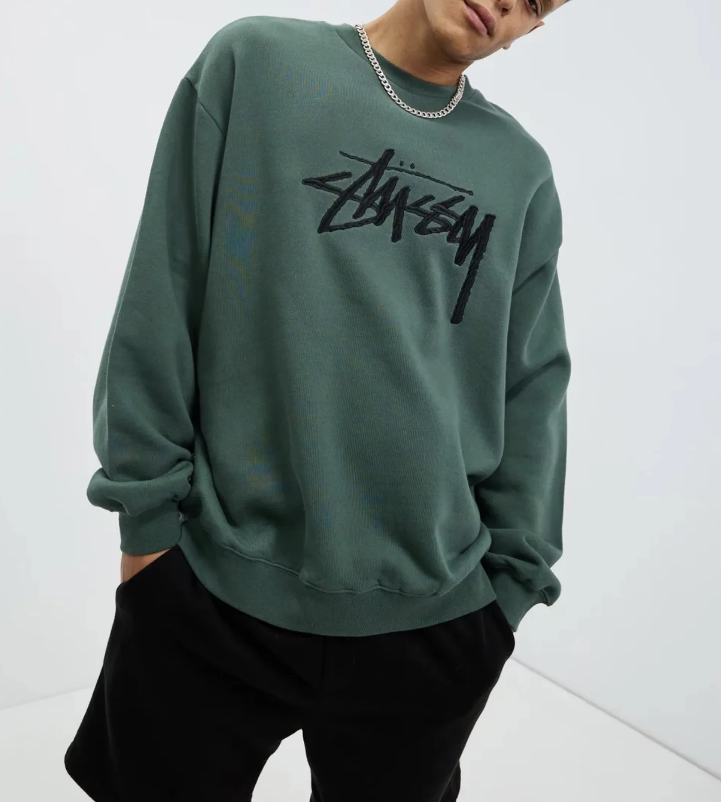 STUSSY  |Crew Neck Pullovers Unisex Sweat Street Style Long Sleeves