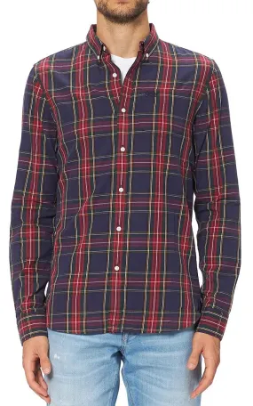 Superdry Classic London Bonded Check Shirt Green Dahlia