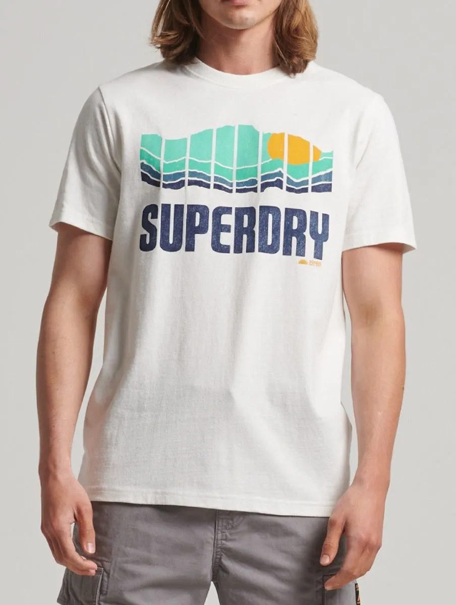 Superdry Vintage Great Outdoors T-Shirt Natural White