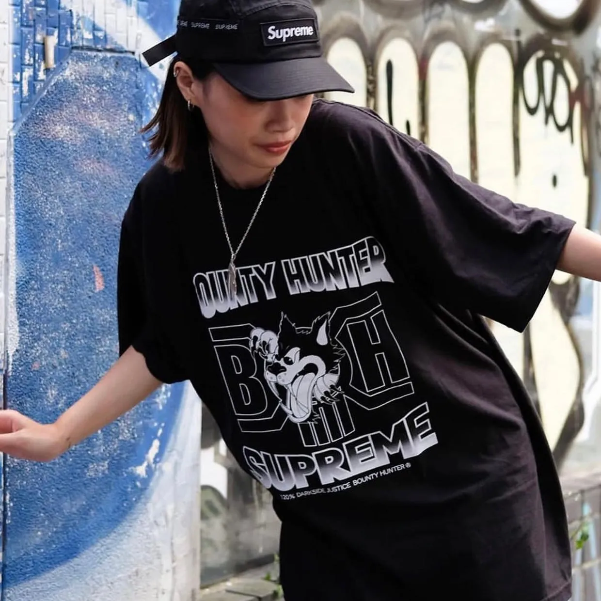 Supreme X Bounty Hunter Wolf Tee Black