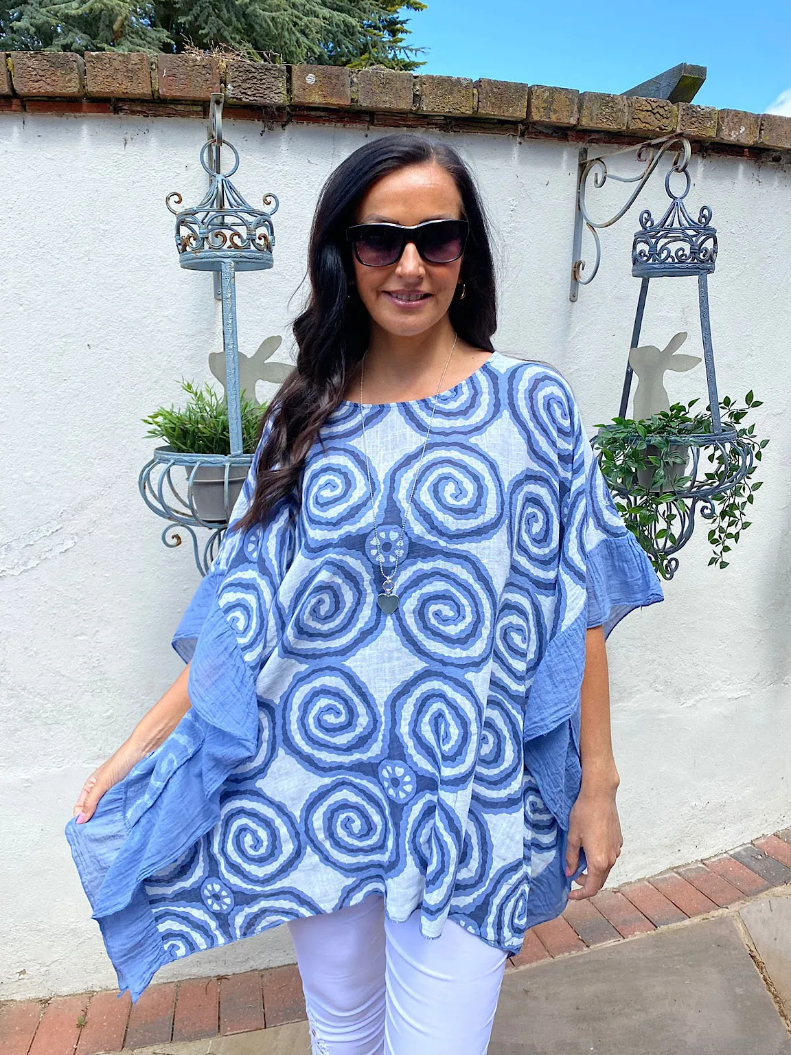 Swirl Pattern Frill Batwing Pippa