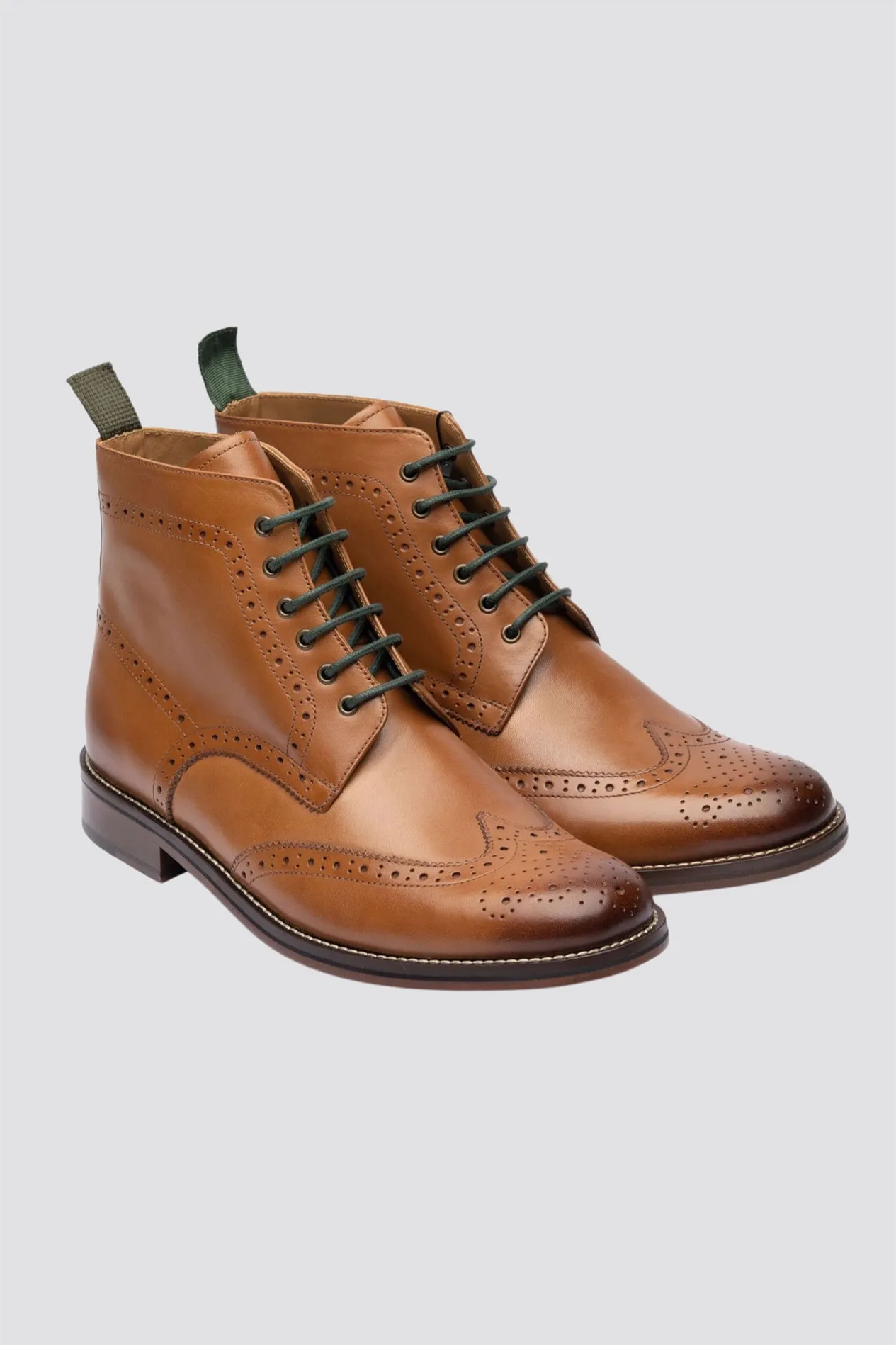 Tan Brogue Boots