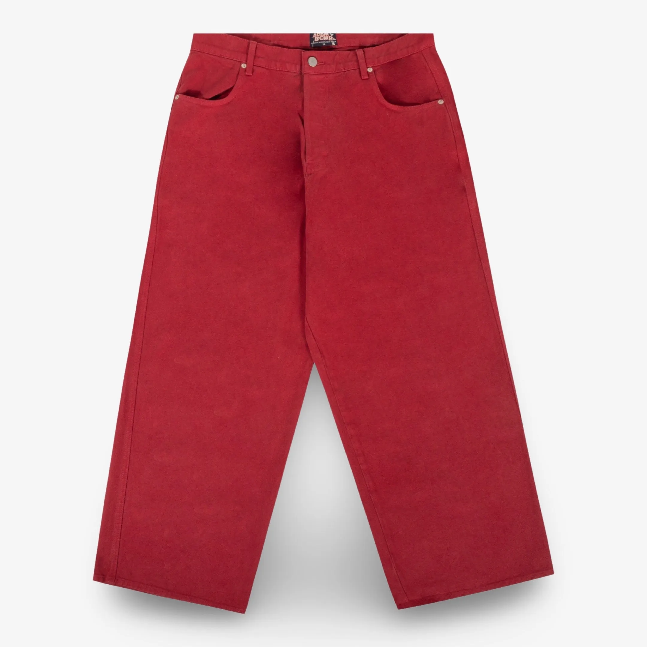 The Hundreds 'Adam Bomb' Washed Baggy Room Denim Burgundy