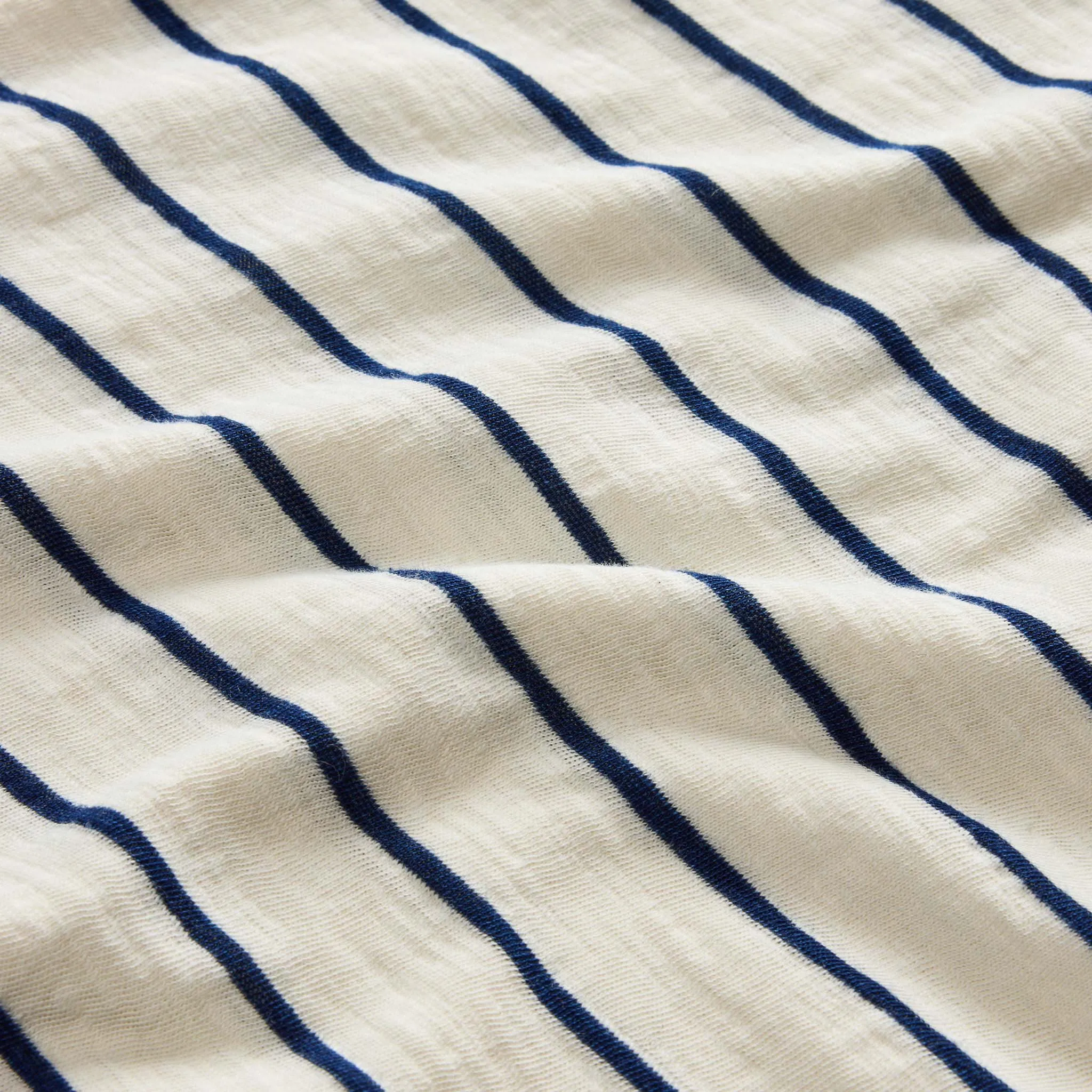 The Organic Cotton Polo in Bleached Natural Stripe